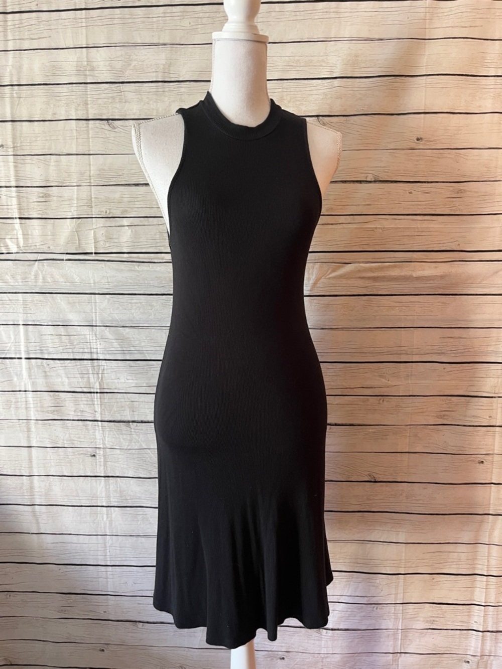 Mossimo Supply Co. Black Ribbed Mini Dress Size XS